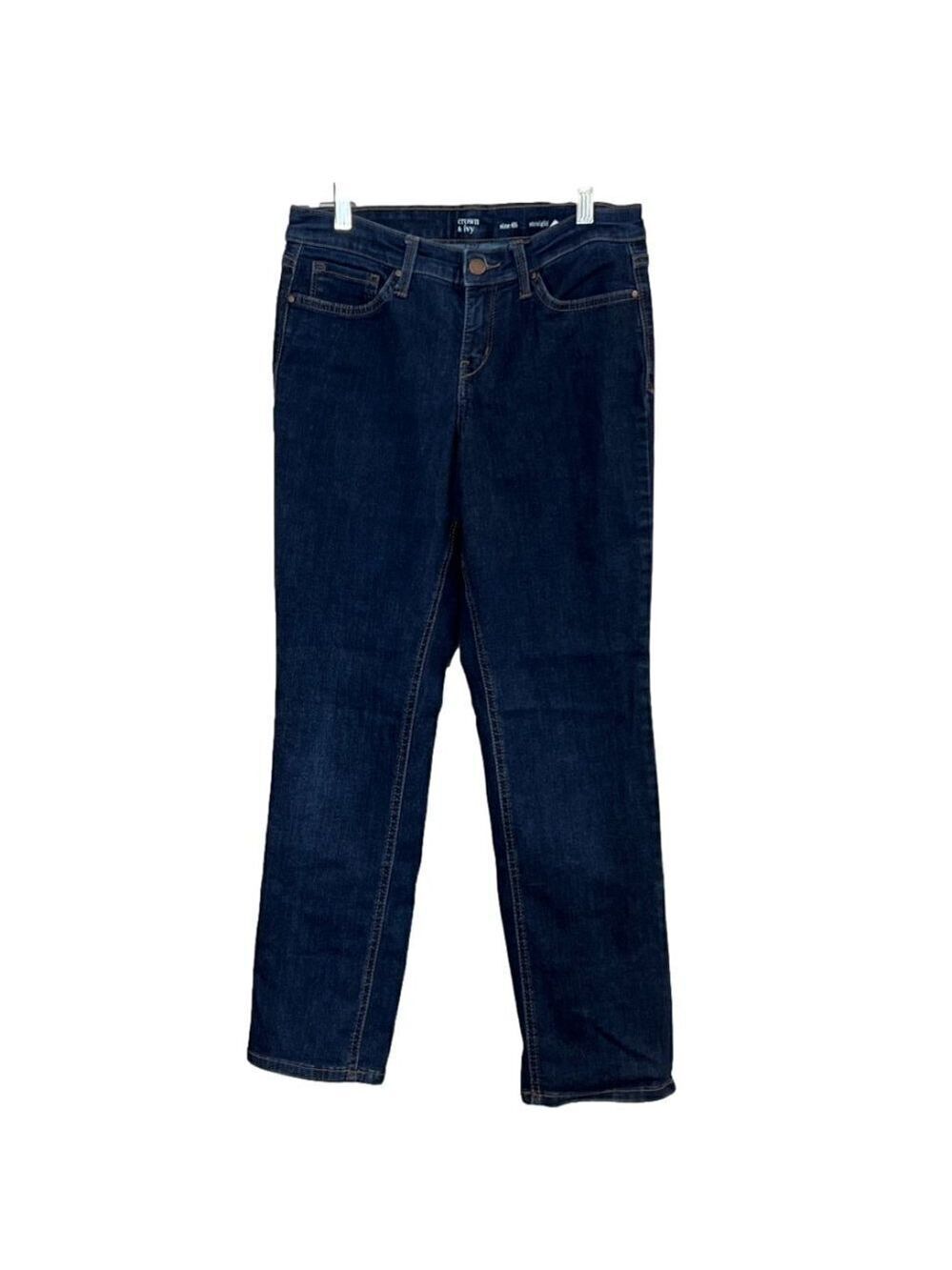 Women's Crown & Ivy Straight Leg Jeans. Size 6 Short